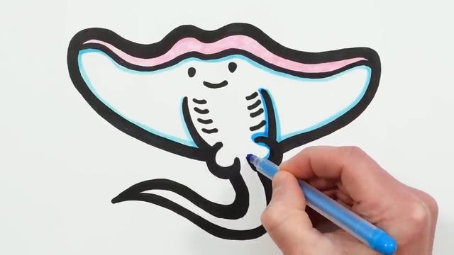 Рисуем фломастерами. Простой милый рисунок. Рисование для детей смотреть онлайн