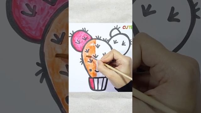 Как нарисовать КАКТУС #shorts смотреть онлайн