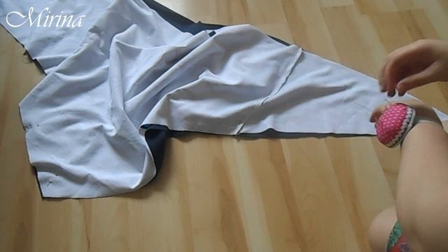 Как сшить ШАРФ-СНУД платок БЕЗ ОВЕРЛОКА, из трикотажа,  как носить такой платок [Mirina_hm]
