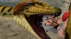 Python swallow rabbit 2#(Blender vore animation)
