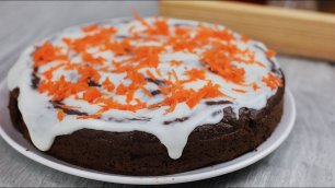Шоколадный морковный кекс. Влажный, нежный и вкусный