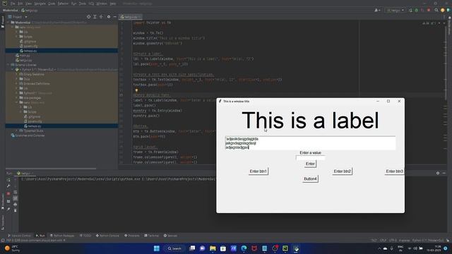 Python Gui Design - "tkinter" short demo смотреть онлайн