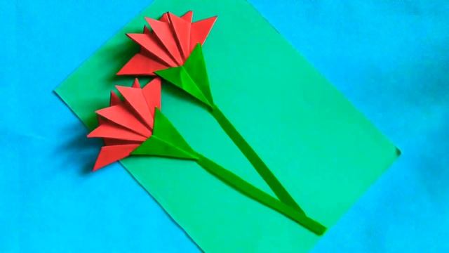Два Способа Как сделать Гвоздику из бумаги на 9 мая Цветы из Бумаги Своими руками | Paper flowers смотреть онлайн