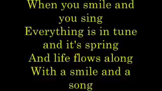 With a Smile and a Song lyrics смотреть онлайн