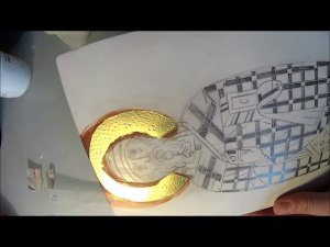 Как написать икону. Этап Золочения. Чеканка нимба Икона Святого Спиридона