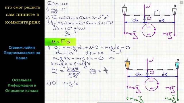 Физика Легкий рычаг размеченный на 10 одинаковых частей может свободно вращаться на опоре Рычаг смотреть онлайн