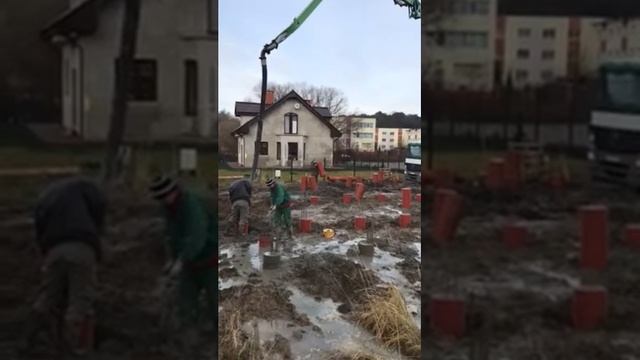 фундамент в Калининградской области. Устройство монолитных свай.