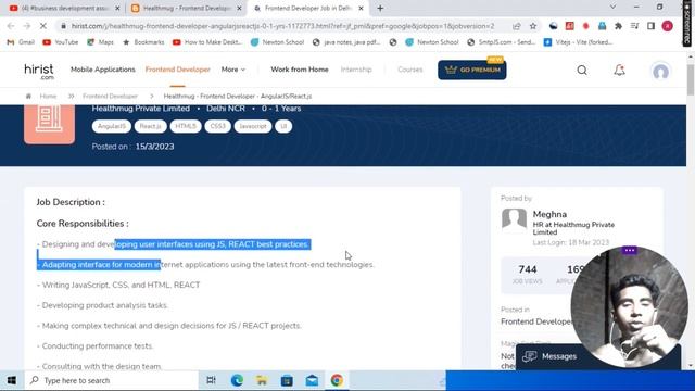#Frontend developer {#angular ,#react } की job के लिए जल्दी Apply करे #newjob2023 #react #fresher смотреть онлайн