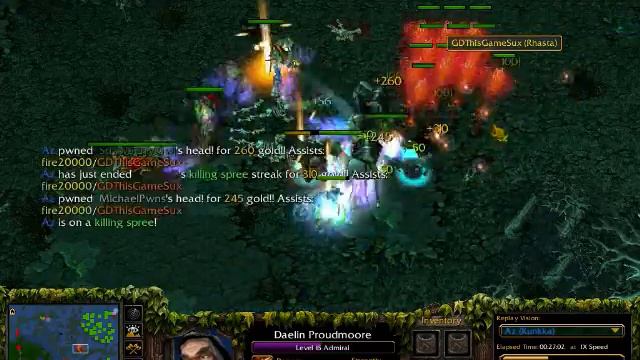 DotA - Kunkka Triple Kills With One Swing Of The Sword