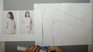 Выкройка блузы кимоно с молнией на спинке