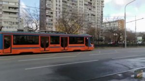 Трамвай 71-623 "КТМ-23" «Рыжик» на маршруте 38