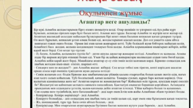 Әдебиеттік оқу 2сынып 80сабақ  « Ағаштар неге ашуланды»
