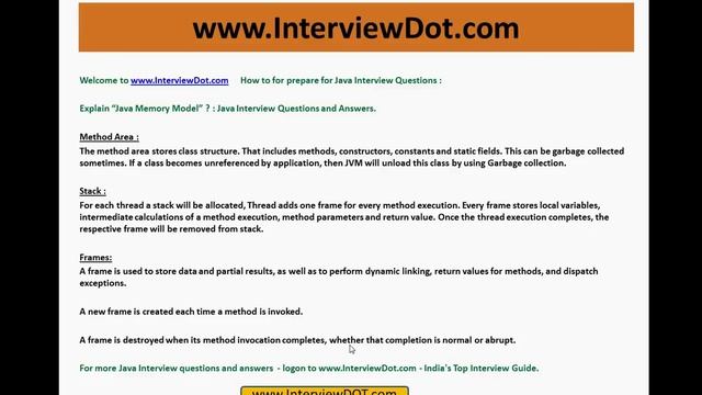 what is heap and stack java interview question and answer смотреть онлайн