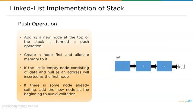 Stack Implementation Using Linked List Tutorial | Stack Using Single Linked List | Simplilearn