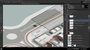 Giveaway Axonometric View in Photoshop