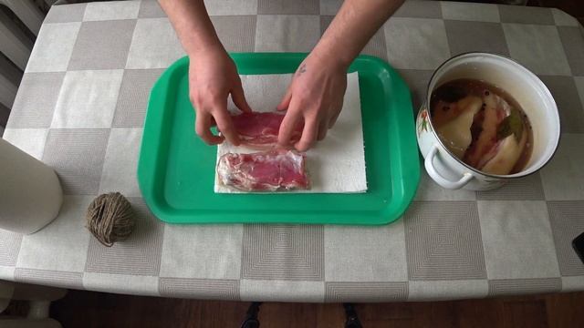 копчёная грудинка в шаробане за три дня