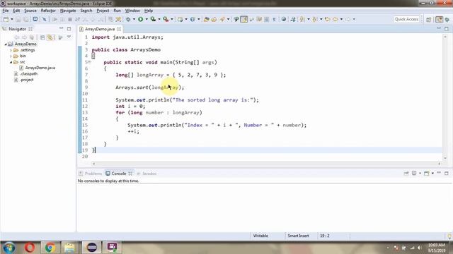 How to sort the longArray? | sort(long[] a) method of Java.util.Arrays Class