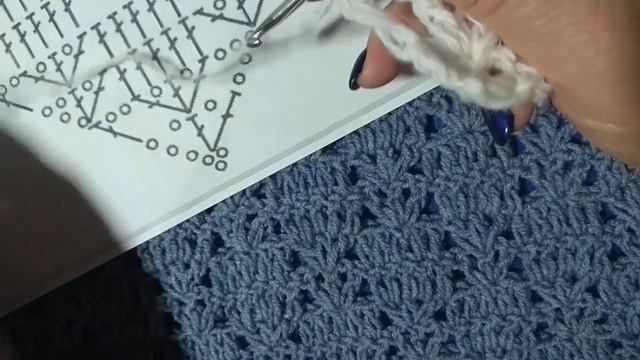 Шаль или бактус крючком ю Вяжем простым рисунком любимую модель
