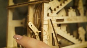 Сборная модель Wood Trick Механическая мельница с заводным механизмом