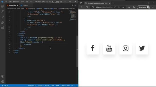 CSS 3D SOCIAL  ICON  | SOCIAL MEDIA ICON FOR WEBSITE @uzzbe_dls  | PROGRAMING GROUP | #6  day