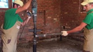 Установка винтовых свай внутри дома своими руками