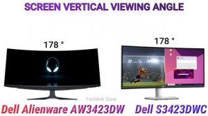 Dell Alienware AW3423DW vs Dell S3423DWC Curved Monitor 34" | Full Specs Comparison