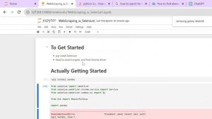 Python Webscraping (Introduction to Selenium)