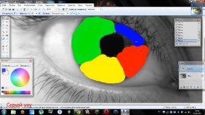 изменение цвета глаз в Paint.net