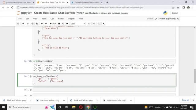 Create Rule based Chat bot With python