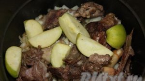 Утка с луковыми рулетиками