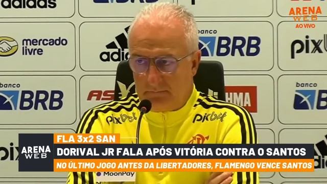COLETIVA DORIVAL JR | AO VIVO | Flamengo x Santos - Brasileirão 2022 смотреть онлайн
