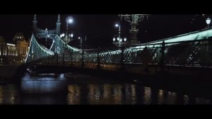 Liberty Bridge  - Szabadság Híd este - Budapest Aerial 4K