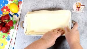 ПИРОГ из СЛОЕНОГО ТЕСТА с КЛУБНИКОЙ - проще не бывает!