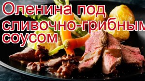 Рецепты из оленины - как приготовить оленину пошаговый рецепт - Оленина под сливочно-грибным соусом