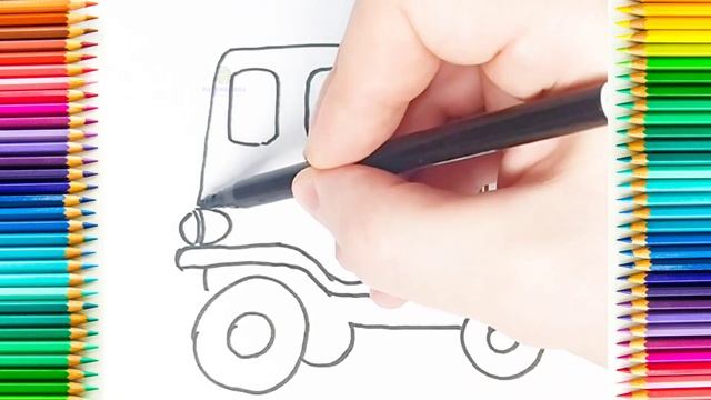 Учимся рисовать Трактор / обучение рисованию