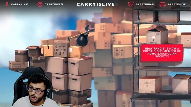 CARRYMINATI GETTING OVER IT | FUNNIEST MOMENTS | BROKE KEYBOARD смотреть онлайн