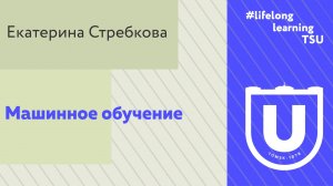 Машинное обучение | Екатерина Стребкова | Лекции ТГУ