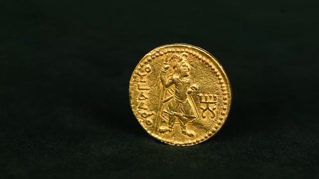 Кушанская империя, Канишка I, 127-151 годы, Динар. (Бактрия, Балх) смотреть онлайн