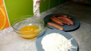 Жареные сосиски в панировке на сковороде/Сосиски в тесте/sausages #сосиски #сосискивтесте