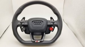 Спортивный скошенный руль Audi Q5 Q7 Q8 с дополнительными кнопками