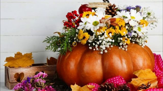 Композиции и букеты из осенних цветов 15 идей смотреть онлайн