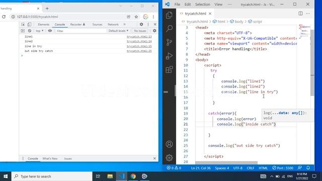 Error handling in JavaScript| try catch  in JavaScript |  JavaScript  for beginners | JavaScript