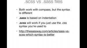 Basics of Sass and Compass