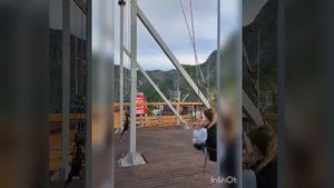 Розахутор качели. качели над пропастью. роза пик. красная поляна.