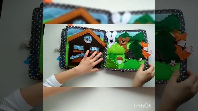 Книжка из фетра - Развивающая. Ёжик