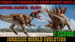 ПОДСАДИЛ ХИЩНИКА К ТРАВОЯДНОМУ.... ДА НАЧНЕТСЯ БИТВА!!!