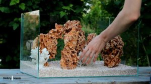 Создание композиции для псевдоморя из кораллов и камня для аквариума Спагетти