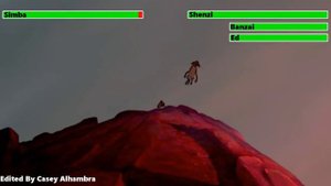 The Lion King (1994) Hyenas Chasing Simba with healthbars