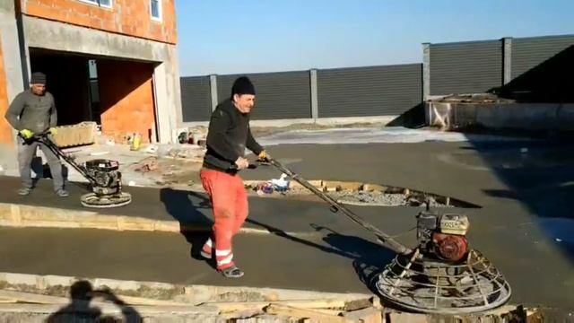 Строительство заливка бетонных дорог с затиркой поверхности смотреть онлайн