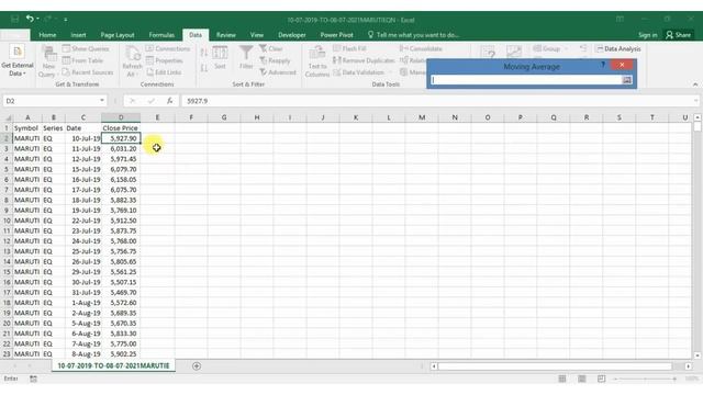 How to calculate Simple Moving Average in Excel in 30 seconds | Free Excel Tutorial in HIndi